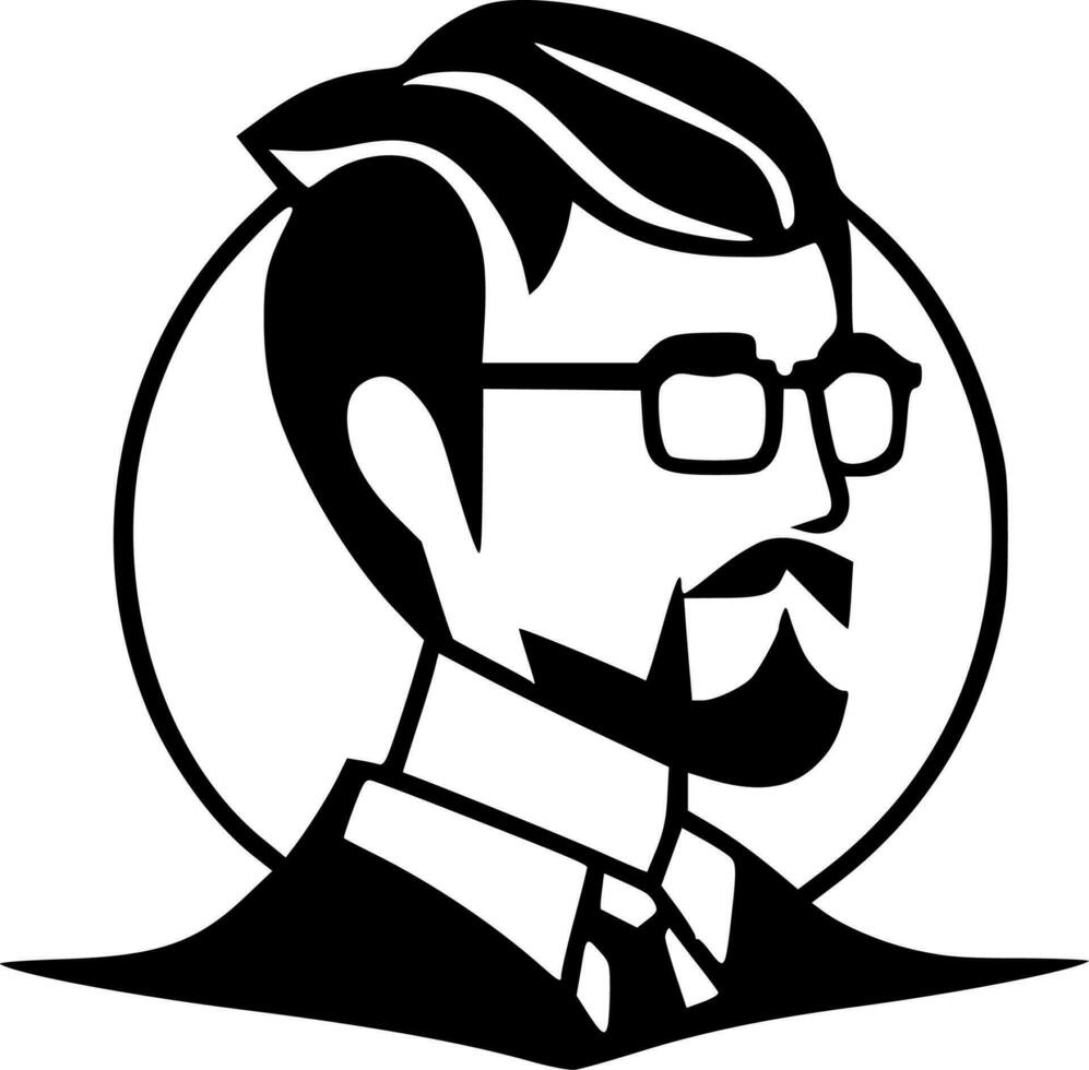 profesor - minimalista y plano logo - vector ilustración