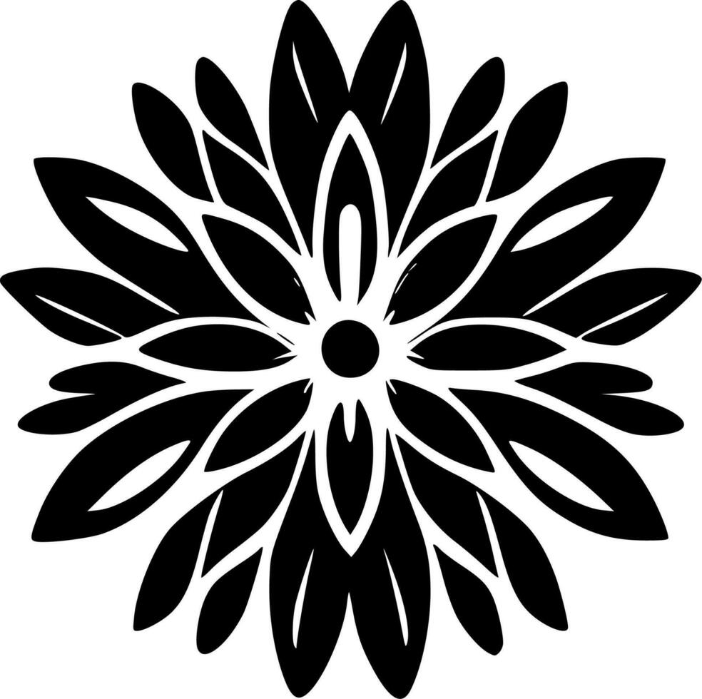 Flower Pattern, Minimalist and Simple Silhouette - Vector illustration