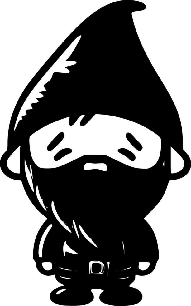 Gnome, Minimalist and Simple Silhouette - Vector illustration
