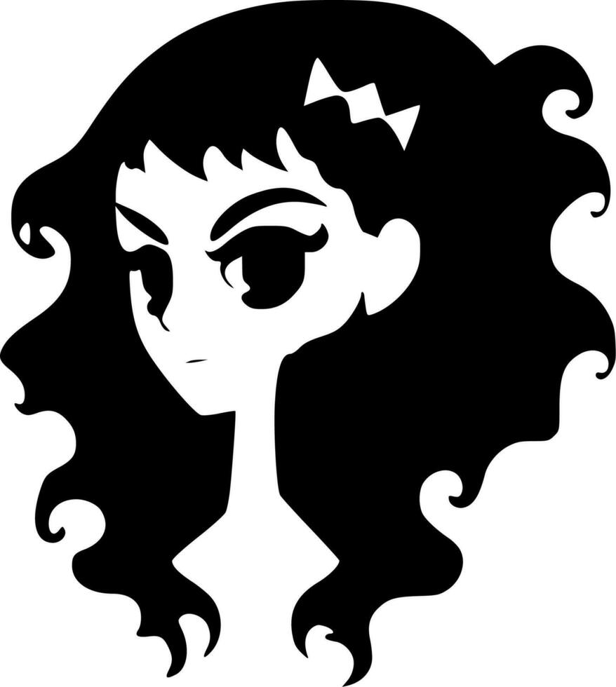 Goth - Black and White Isolated Icon - Vector illustration