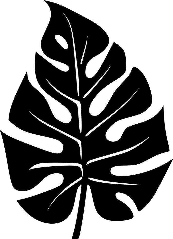 Monstera, Minimalist and Simple Silhouette - Vector illustration