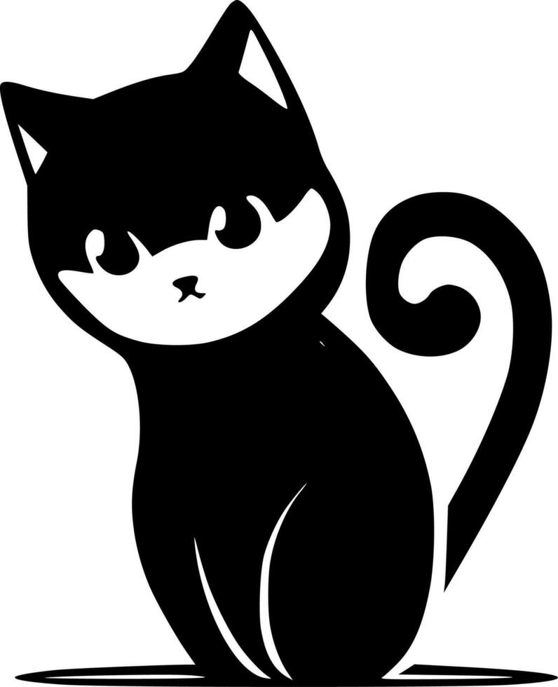Cat, Minimalist and Simple Silhouette - Vector illustration