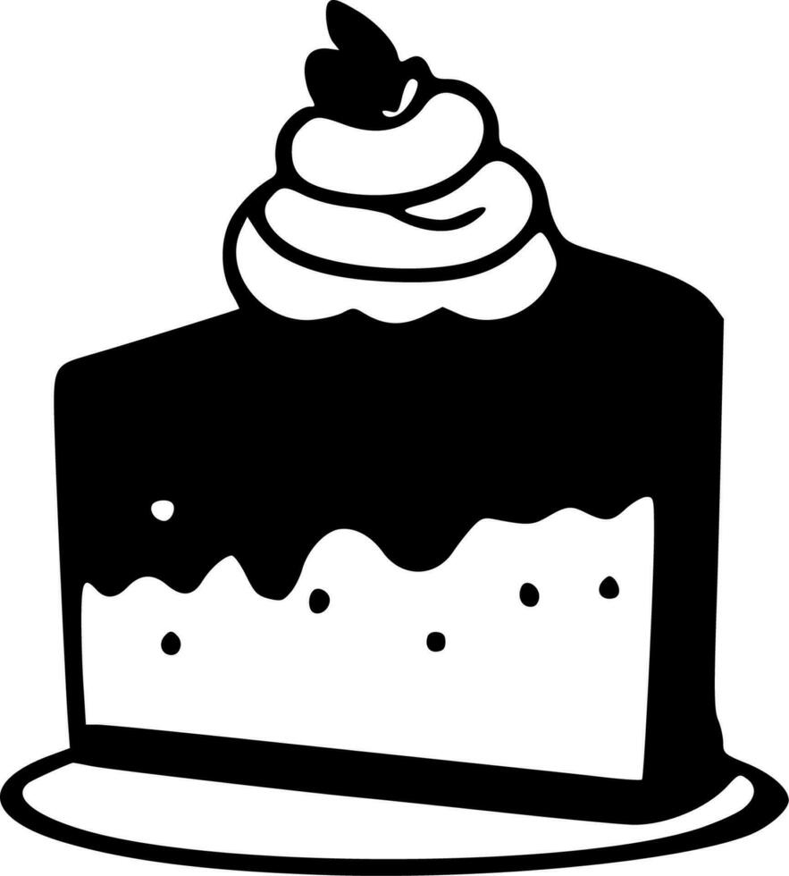 Cake, Minimalist and Simple Silhouette - Vector illustration