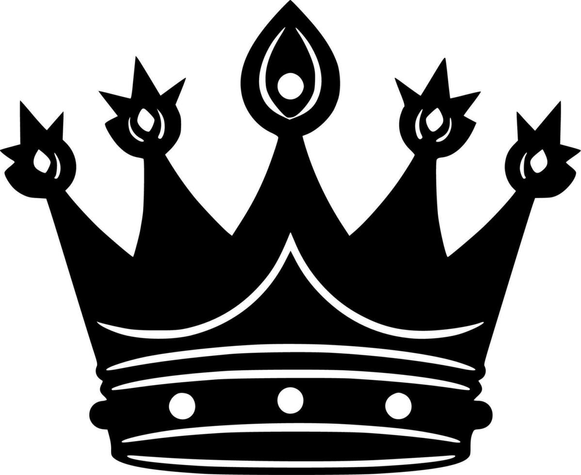 Crown, Minimalist and Simple Silhouette - Vector illustration