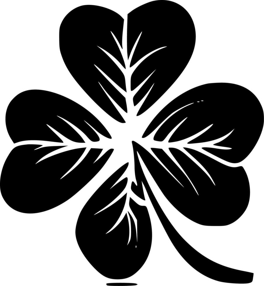 Shamrocks - Black and White Isolated Icon - Vector illustration