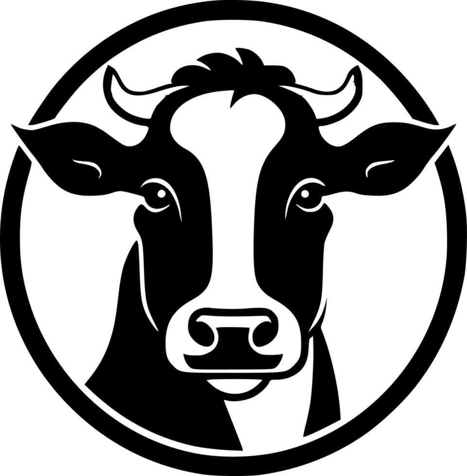 Cow, Minimalist and Simple Silhouette - Vector illustration