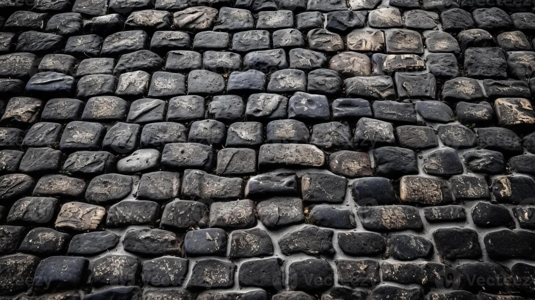 A textured cobblestone wall. photo