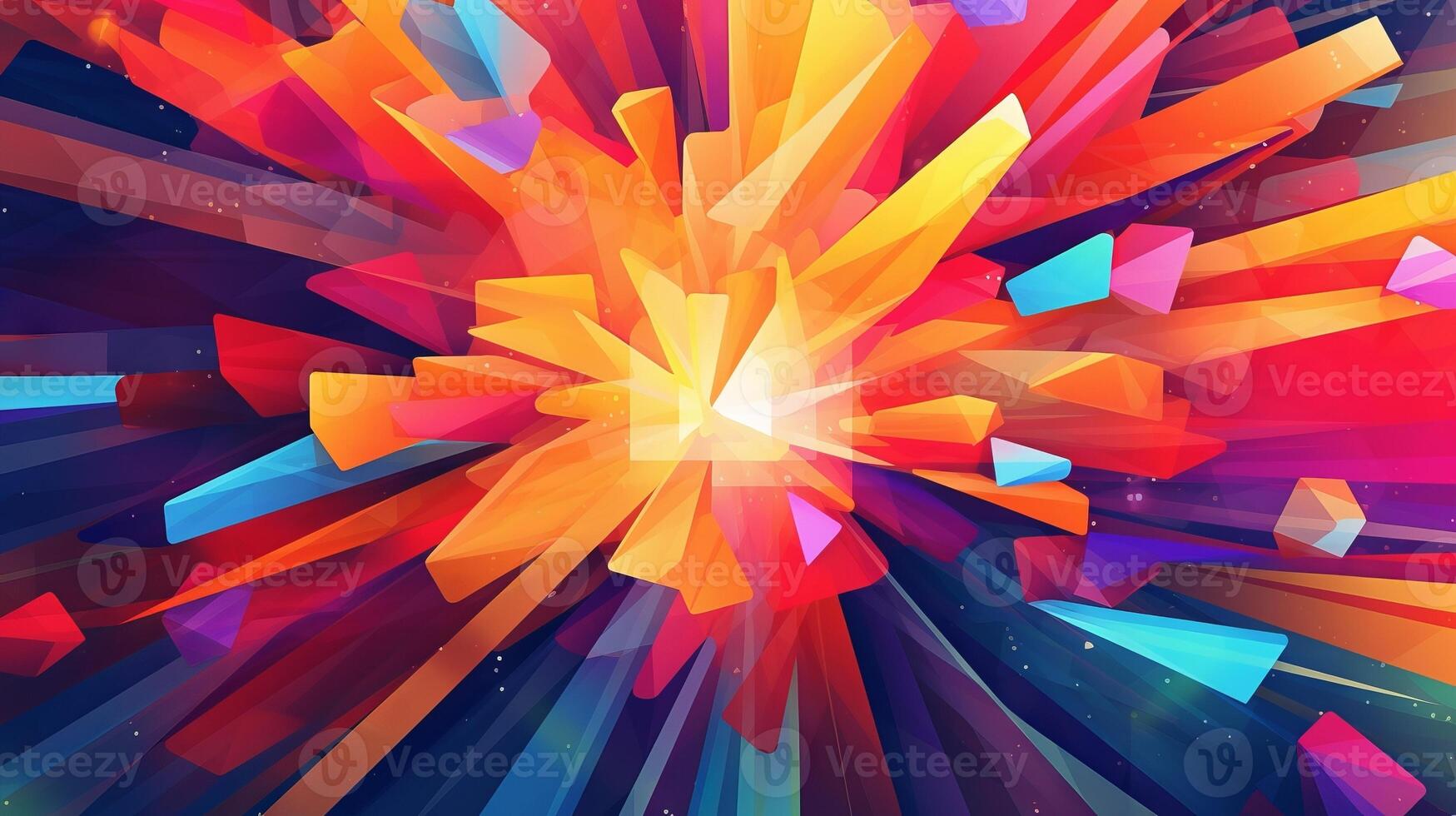 A vibrant star burst abstract background. photo