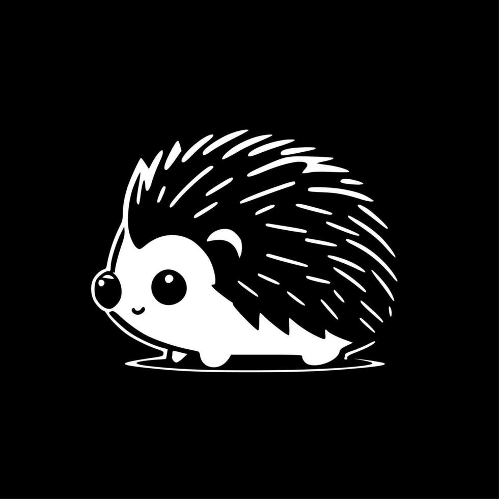 Hedgehog, Minimalist and Simple Silhouette - Vector illustration