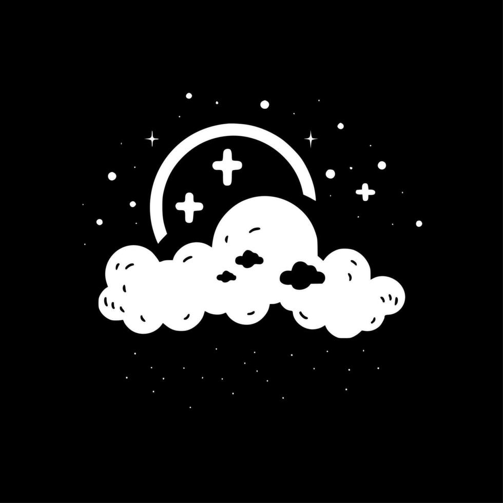 noche cielo - alto calidad vector logo - vector ilustración ideal para camiseta gráfico