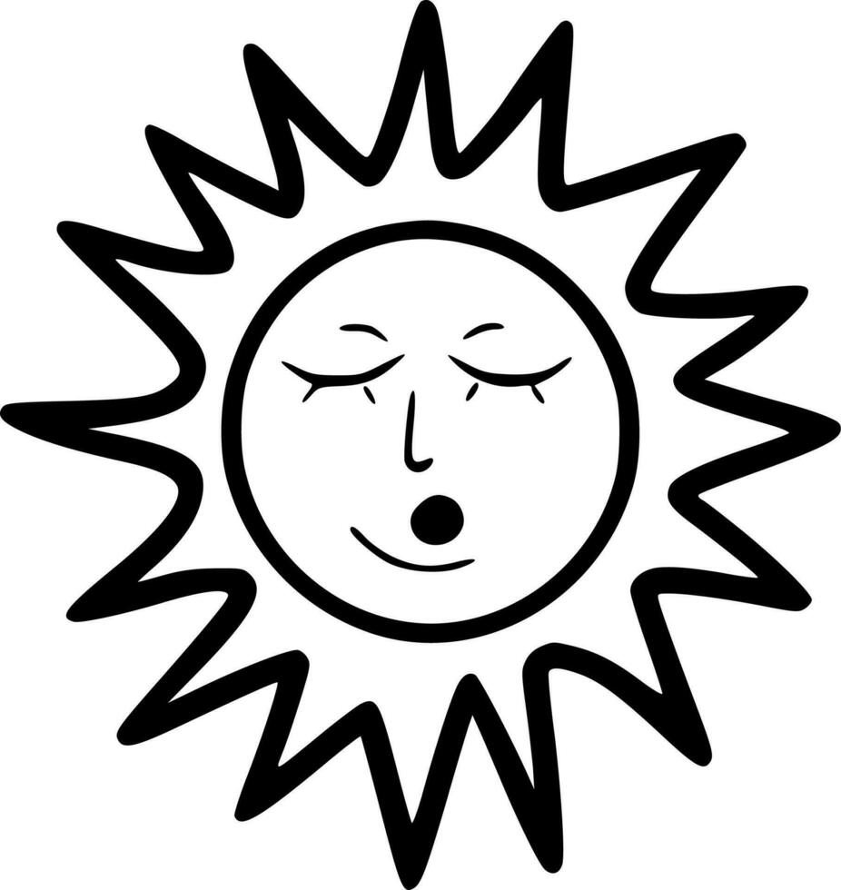 Sun - High Quality Vector Logo - Vector illustration ideal for T-shirt graphic