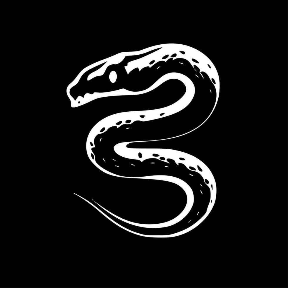 Snake, Black and White Vector illustration
