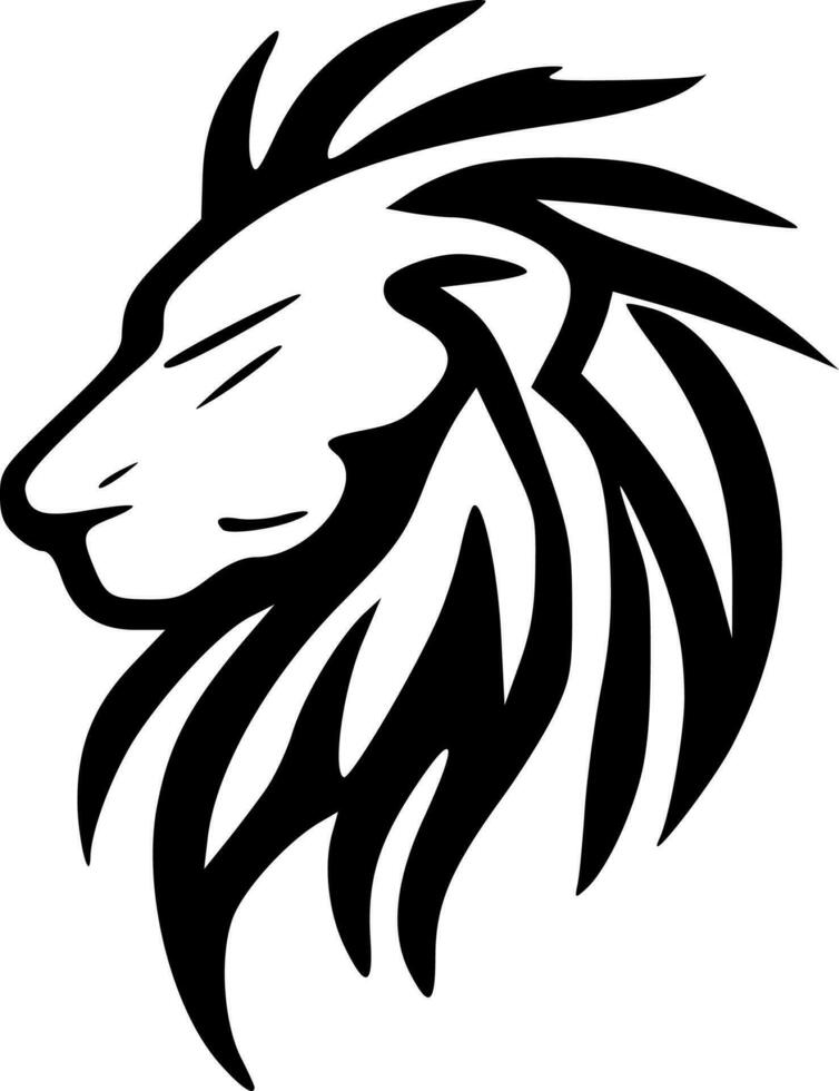 Lion, Minimalist and Simple Silhouette - Vector illustration