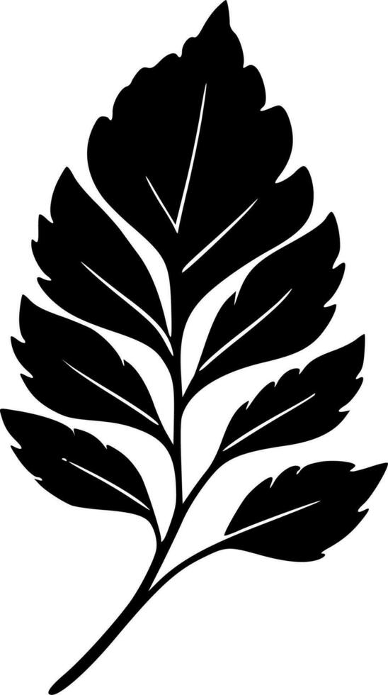 Leaf, Minimalist and Simple Silhouette - Vector illustration