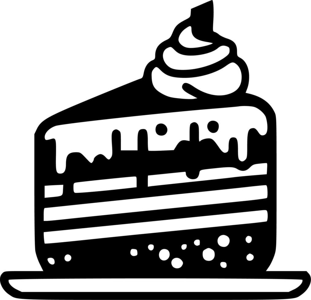 Birthday Cake - Minimalist and Flat Logo - Vector illustration