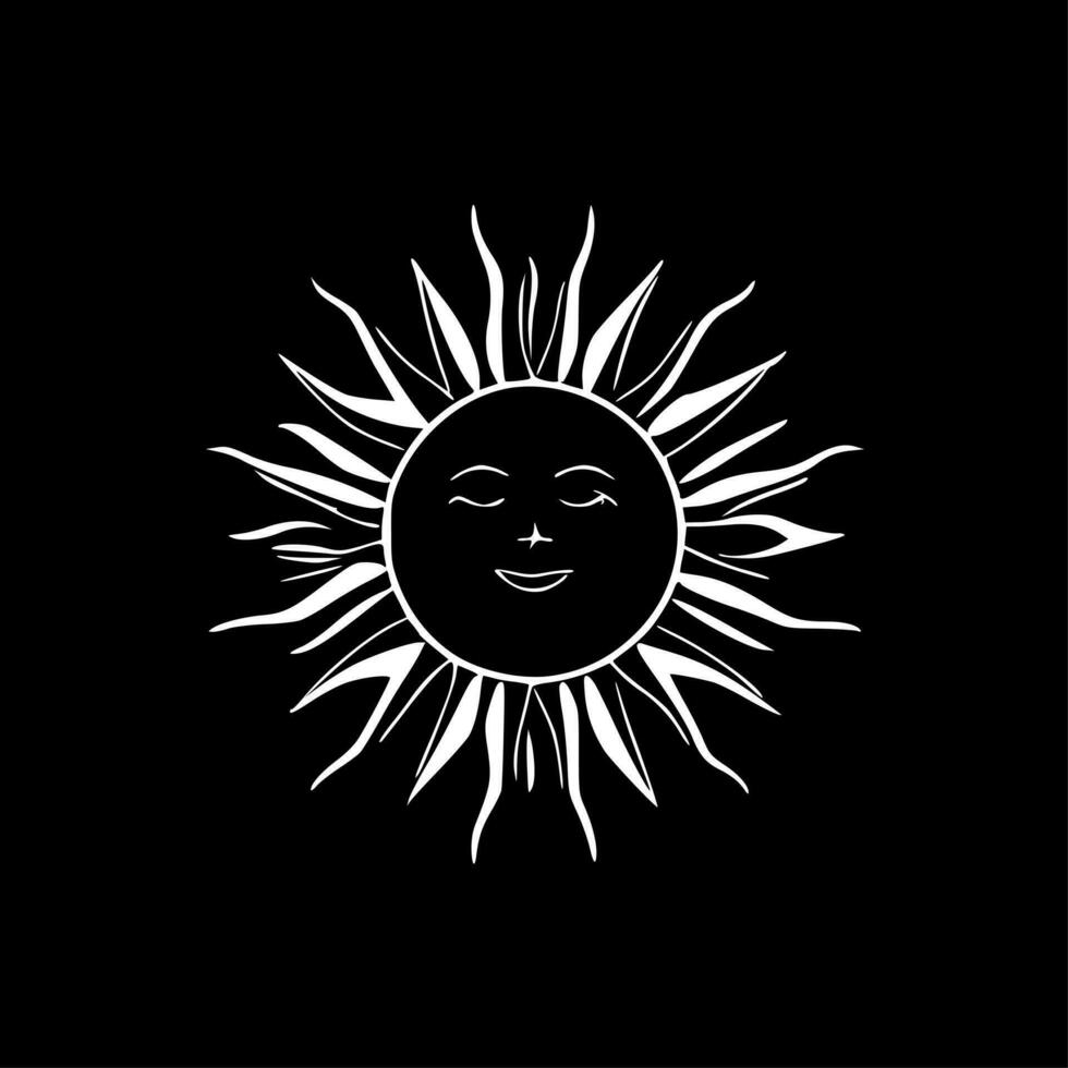 Sun, Minimalist and Simple Silhouette - Vector illustration