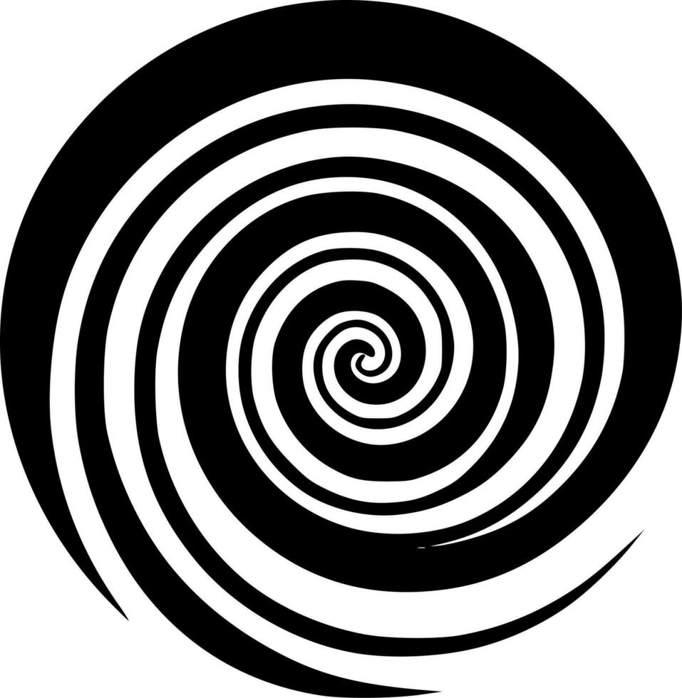 espiral, minimalista y sencillo silueta - vector ilustración