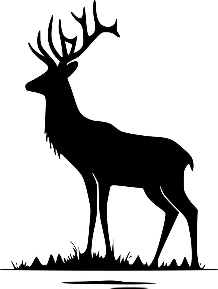 Deer, Minimalist and Simple Silhouette - Vector illustration