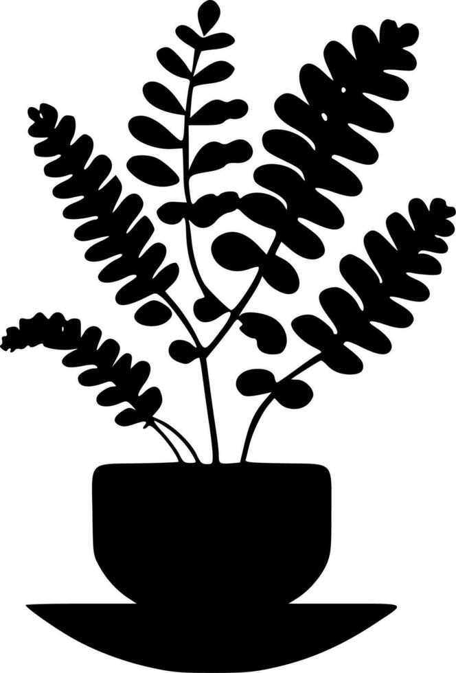 planta, minimalista y sencillo silueta - vector ilustración