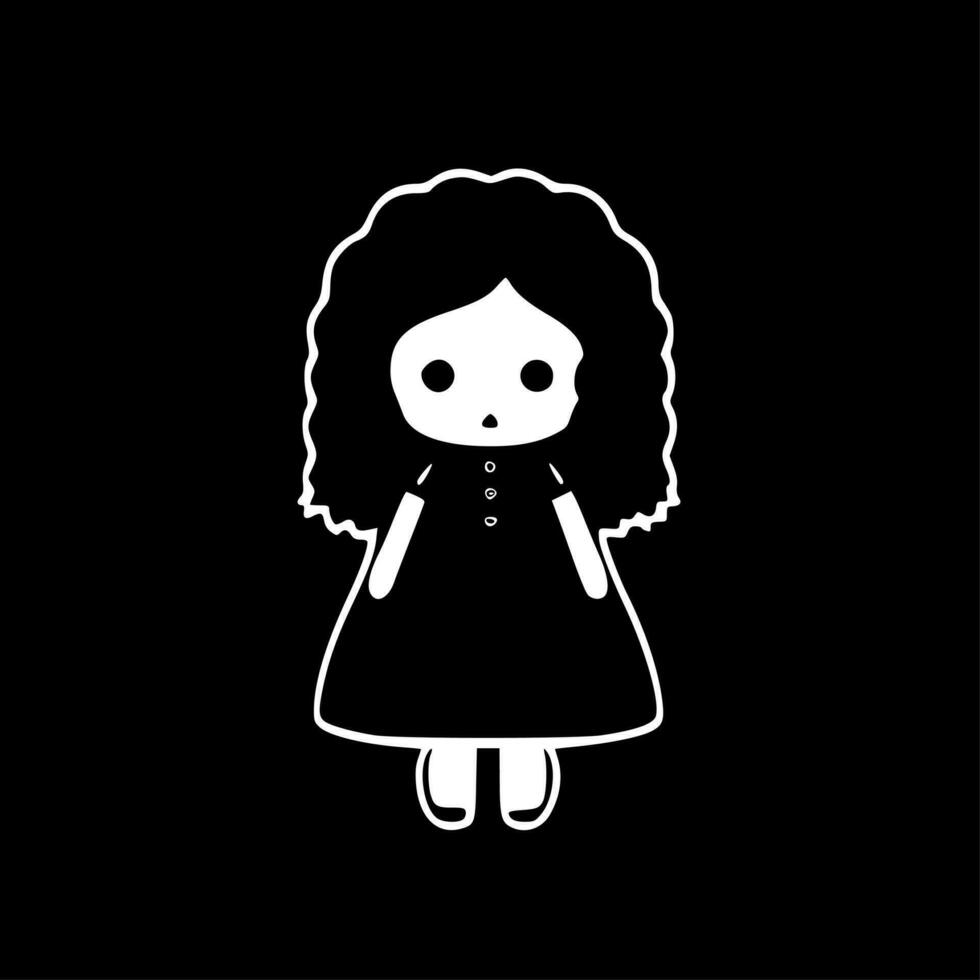 Doll - Minimalist and Flat Logo - Vector illustration