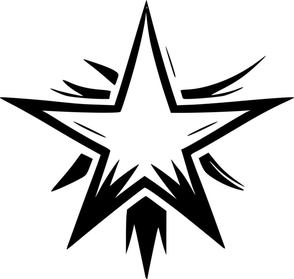 estrella, minimalista y sencillo silueta - vector ilustración