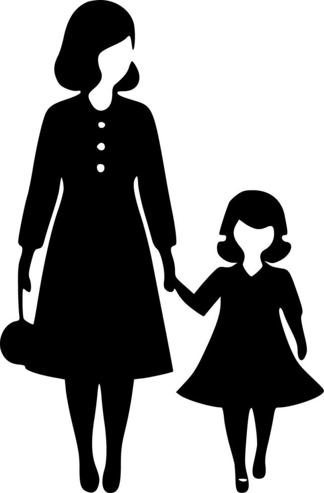 Mum - Minimalist and Flat Logo - Vector illustration