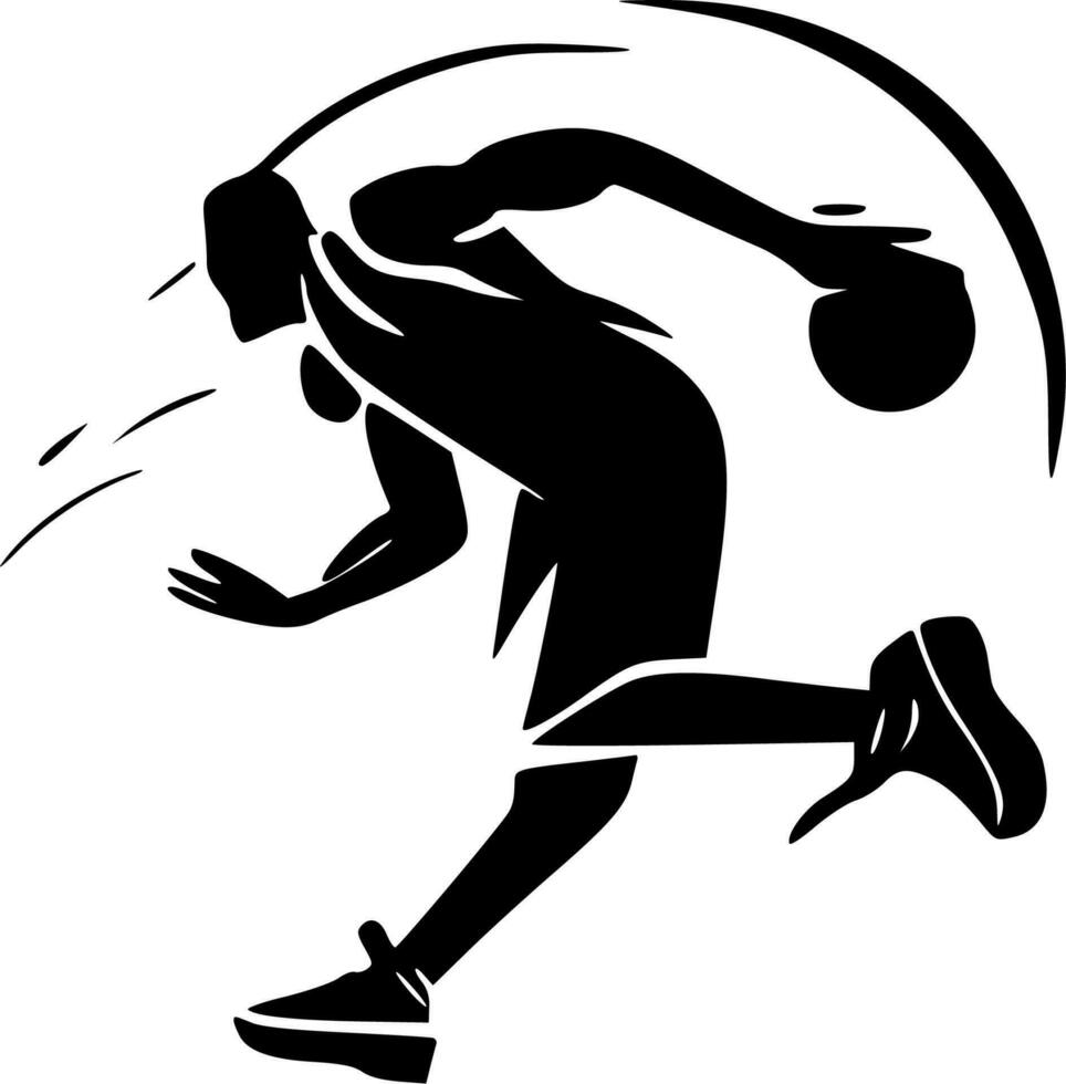 baloncesto - negro y blanco aislado icono - vector ilustración