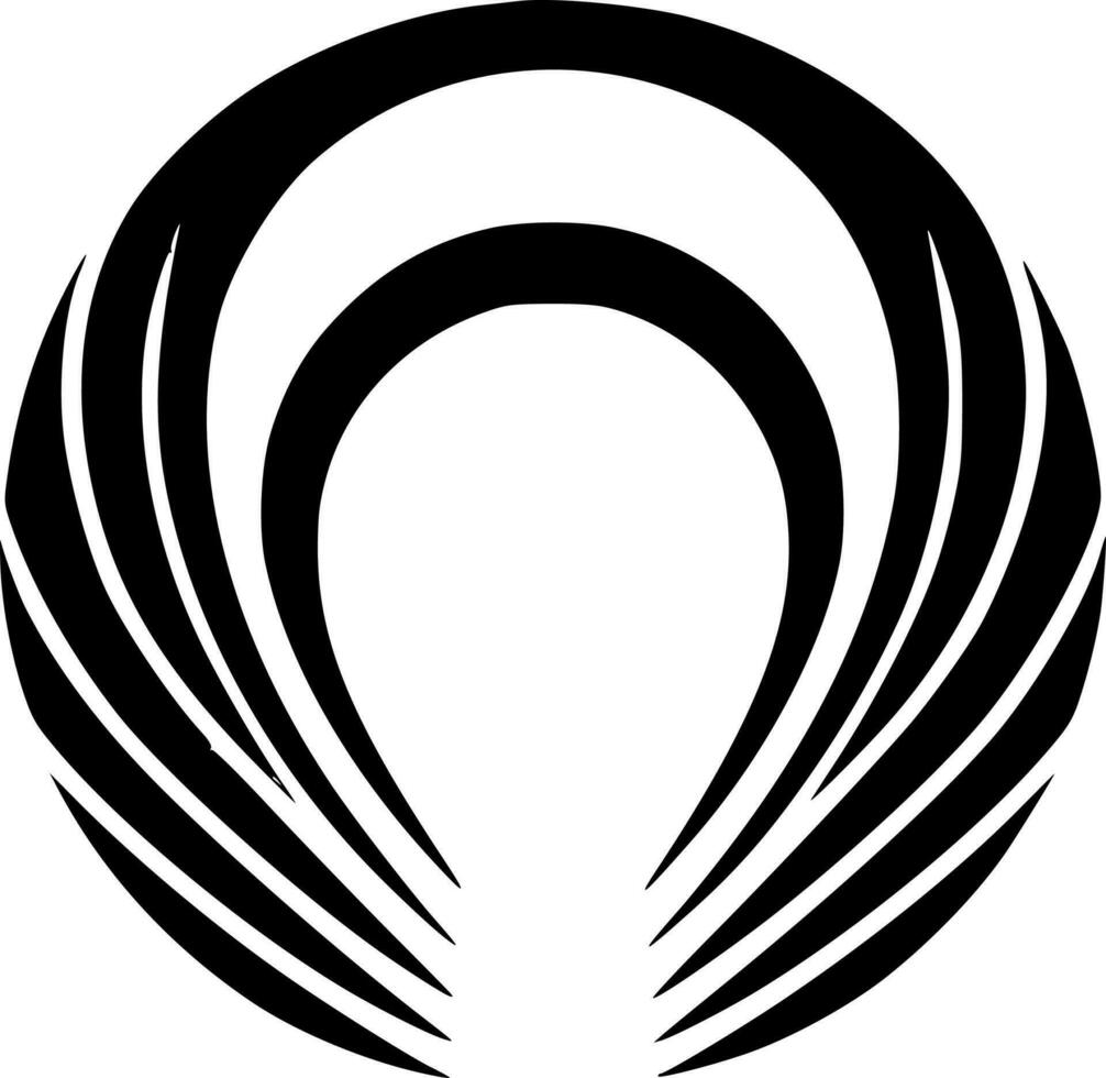 Omega - Minimalist and Flat Logo - Vector illustration