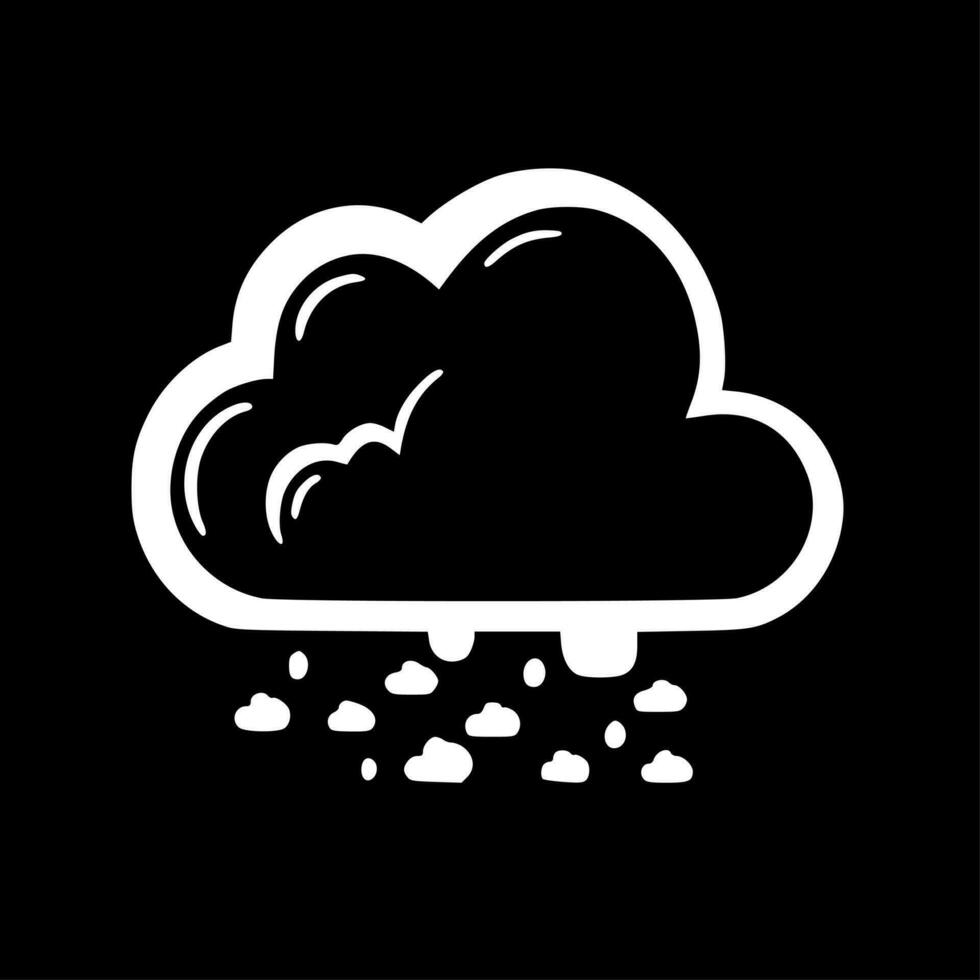 Cloud, Minimalist and Simple Silhouette - Vector illustration