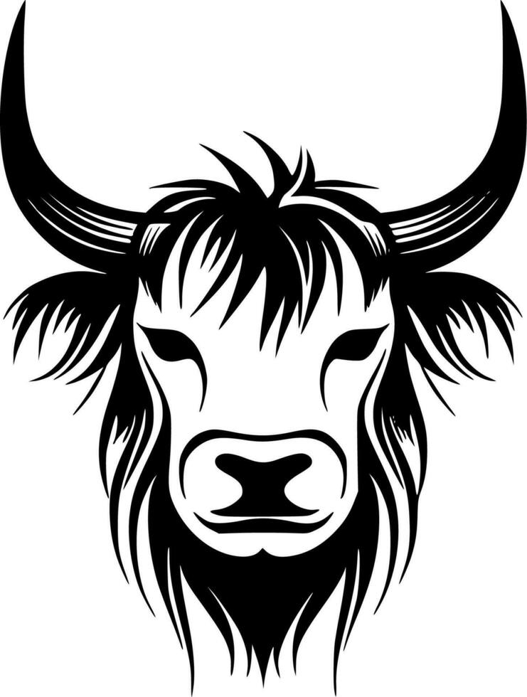 Highland Cow - High Quality Vector Logo - Vector illustration ideal for T-shirt graphic