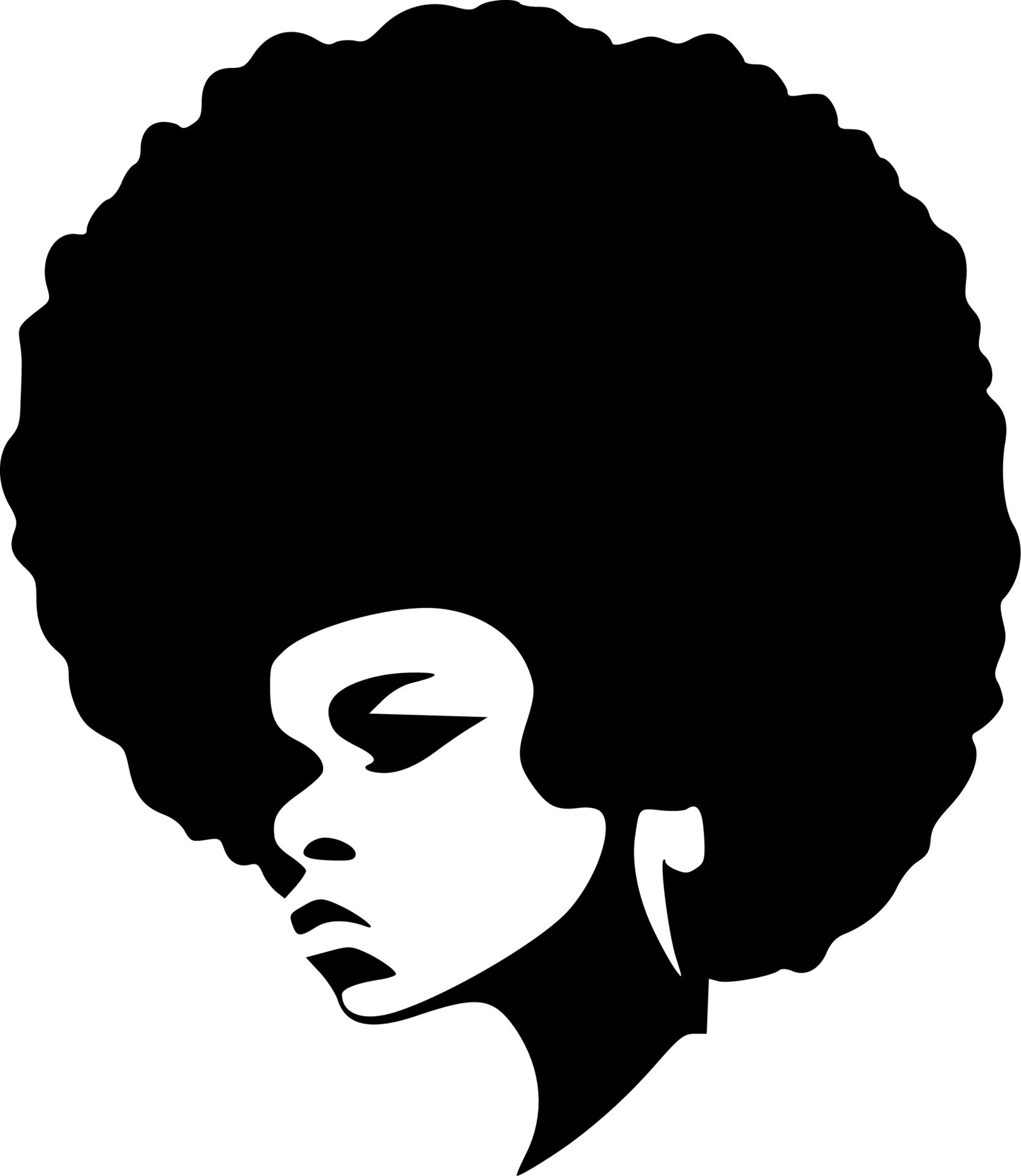 Afro, Minimalist and Simple Silhouette - Vector illustration 24162081 ...