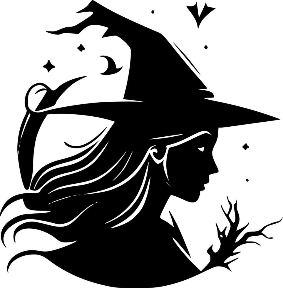 Witch - High Quality Vector Logo - Vector illustration ideal for T-shirt graphic