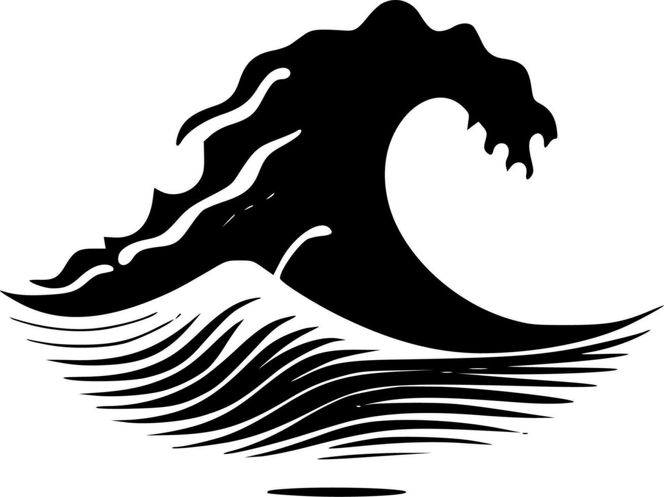 Wave - High Quality Vector Logo - Vector illustration ideal for T-shirt graphic