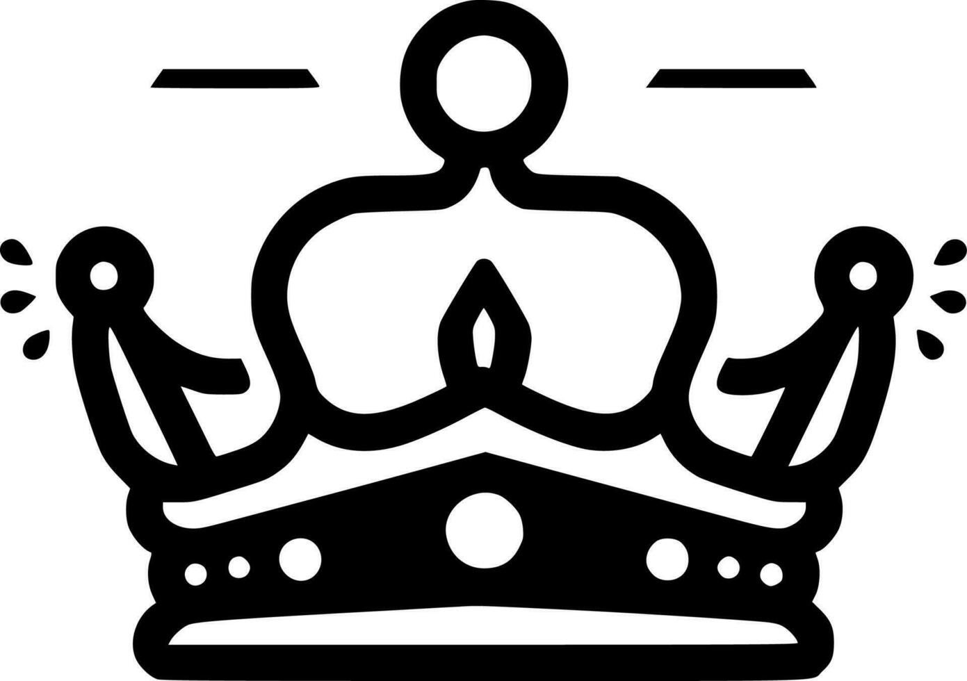 Coronation, Black and White Vector illustration