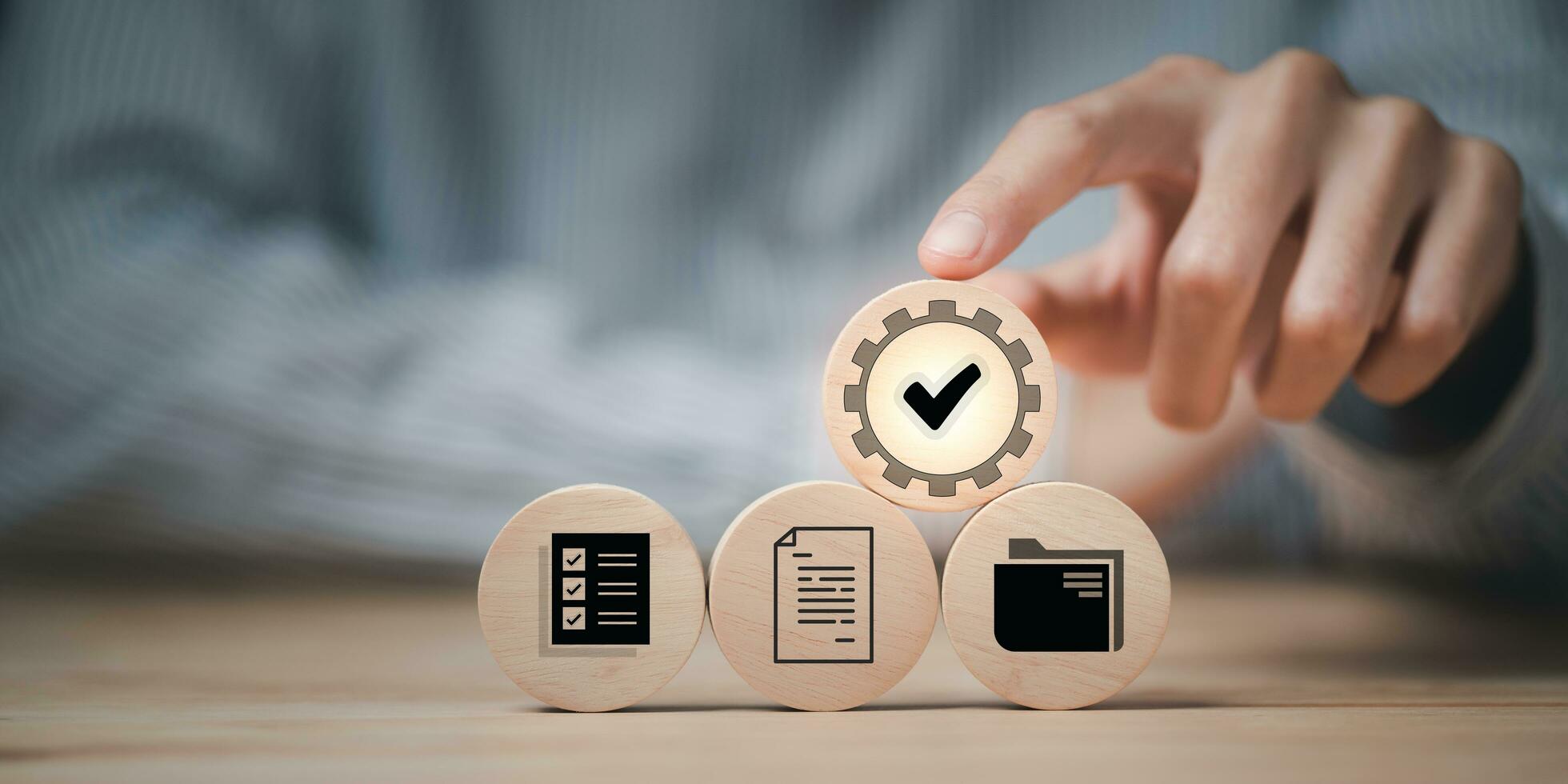 Accountant showing office document auditing concept ,plan review process and assess correctness ,Management of important document storage of organization ,document system ,accountant Audit documents photo