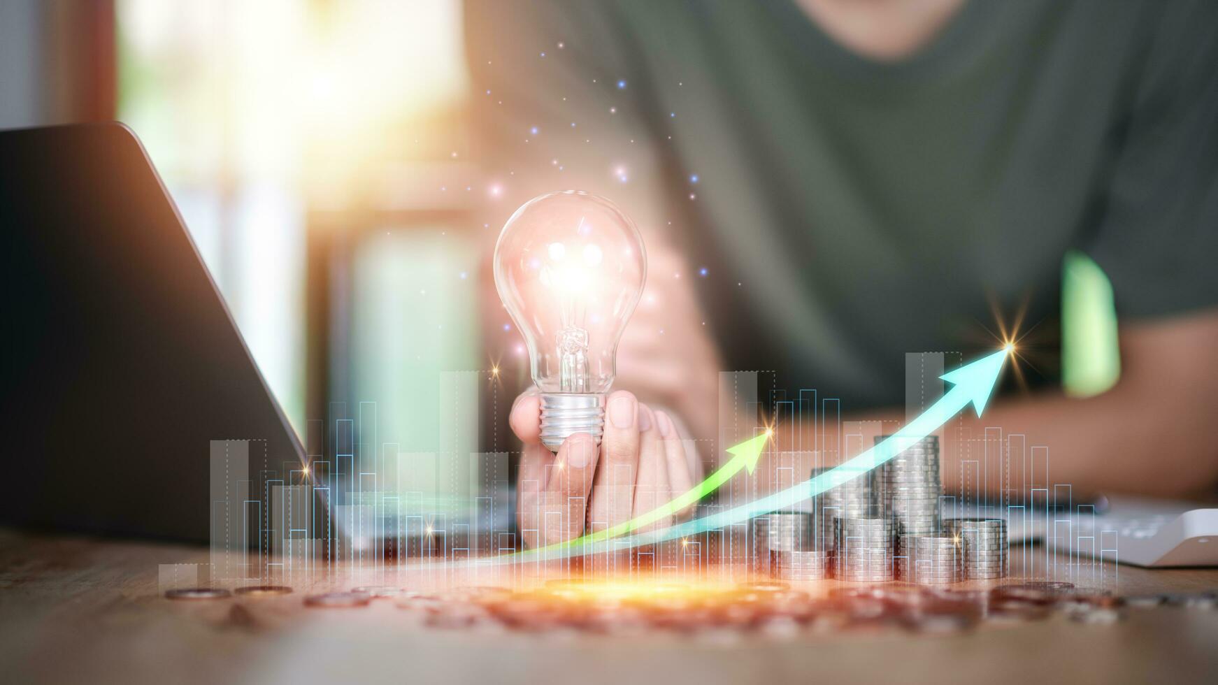 concept of interest rates and dividends ,interest growth graph ,Financial interest rates ,investment growth percentage and interest on deposits ,an increase in interest rates ,finance and investment photo