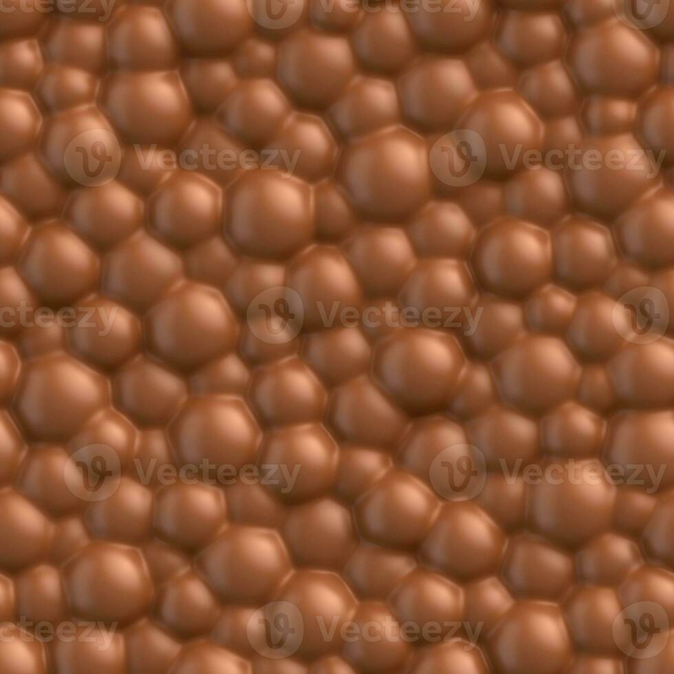 Chocolate bubbles seamless background. 3D Rendering. photo