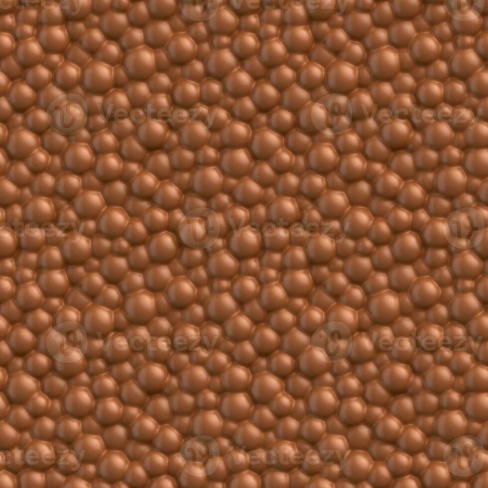 Chocolate bubbles seamless background. 3D Rendering. photo