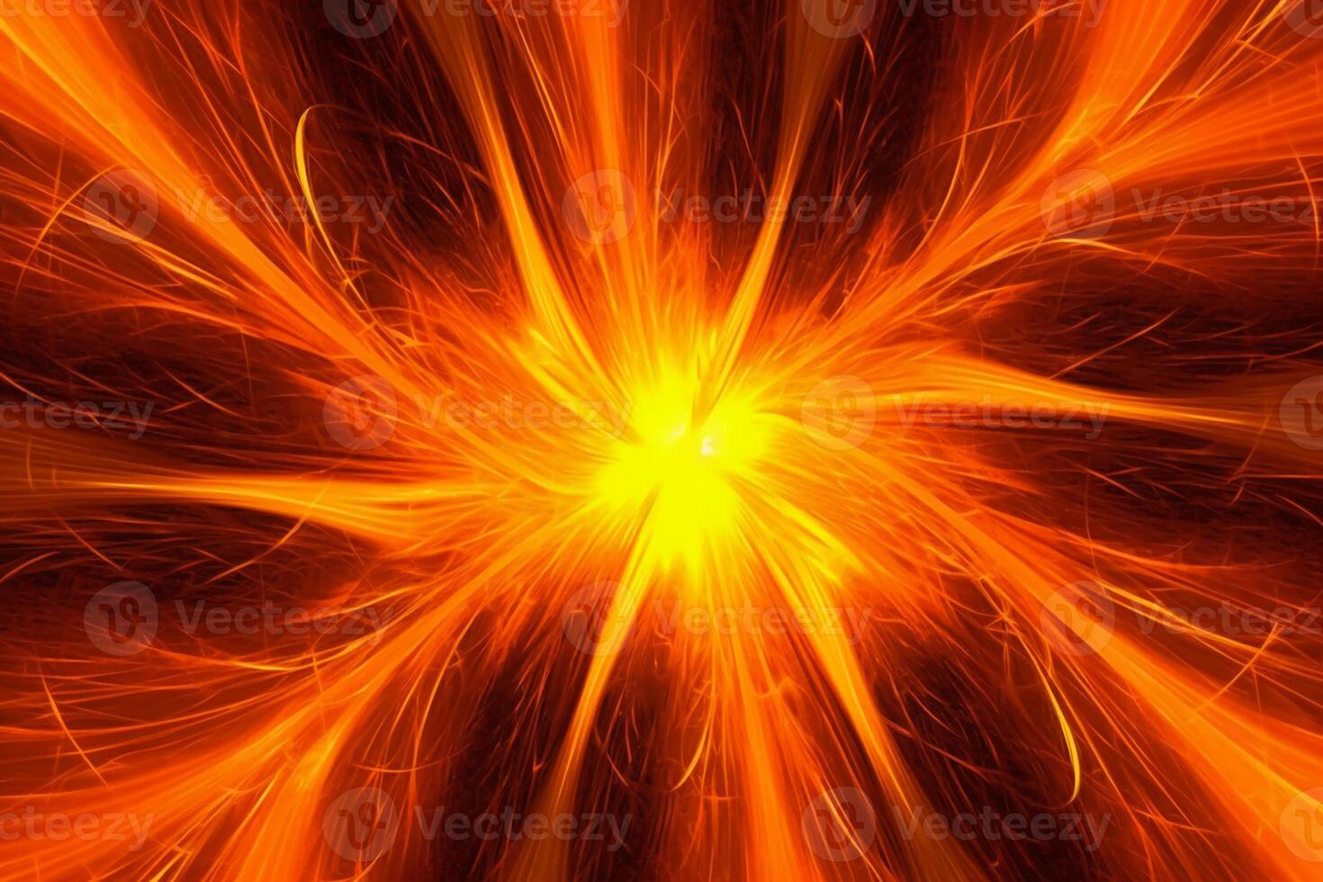 Lazer light fractals, orange and yellow. photo