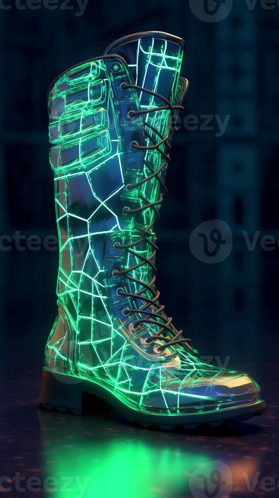 Boots glow in the dark. photo