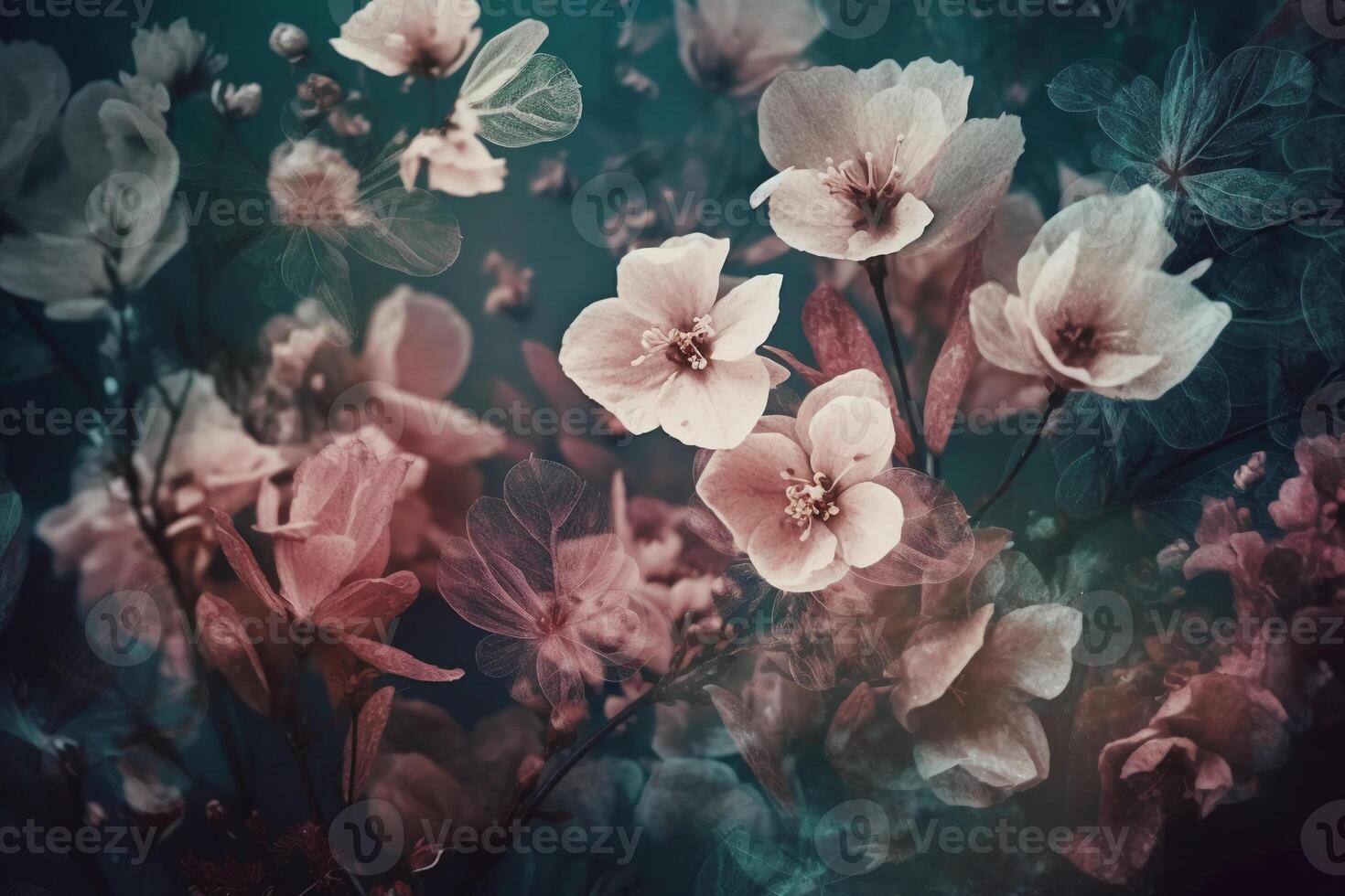 floral de ensueño etéreo antecedentes imagen ai generativo foto