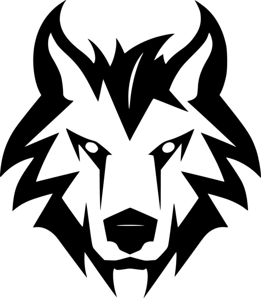 lobo - minimalista y plano logo - vector ilustración