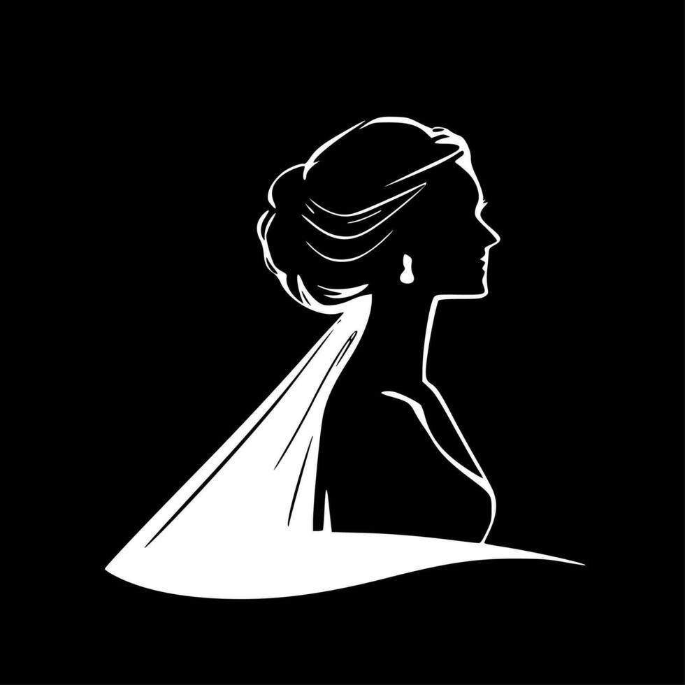 Bridal - Black and White Isolated Icon - Vector illustration