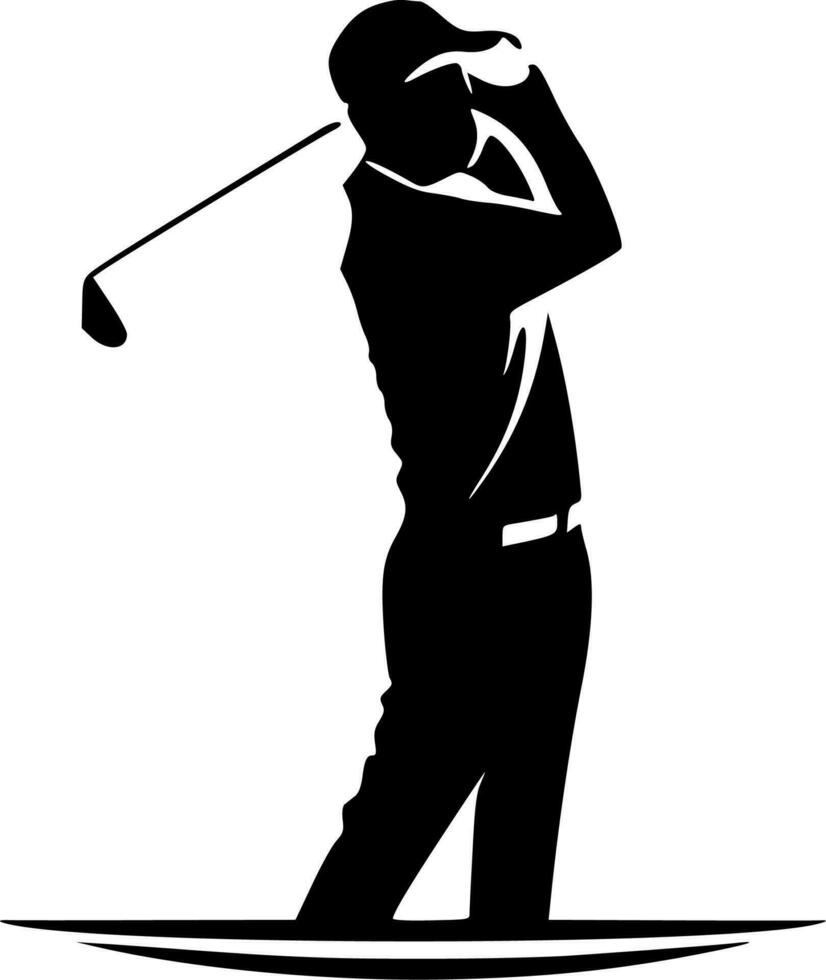 golf - minimalista y plano logo - vector ilustración