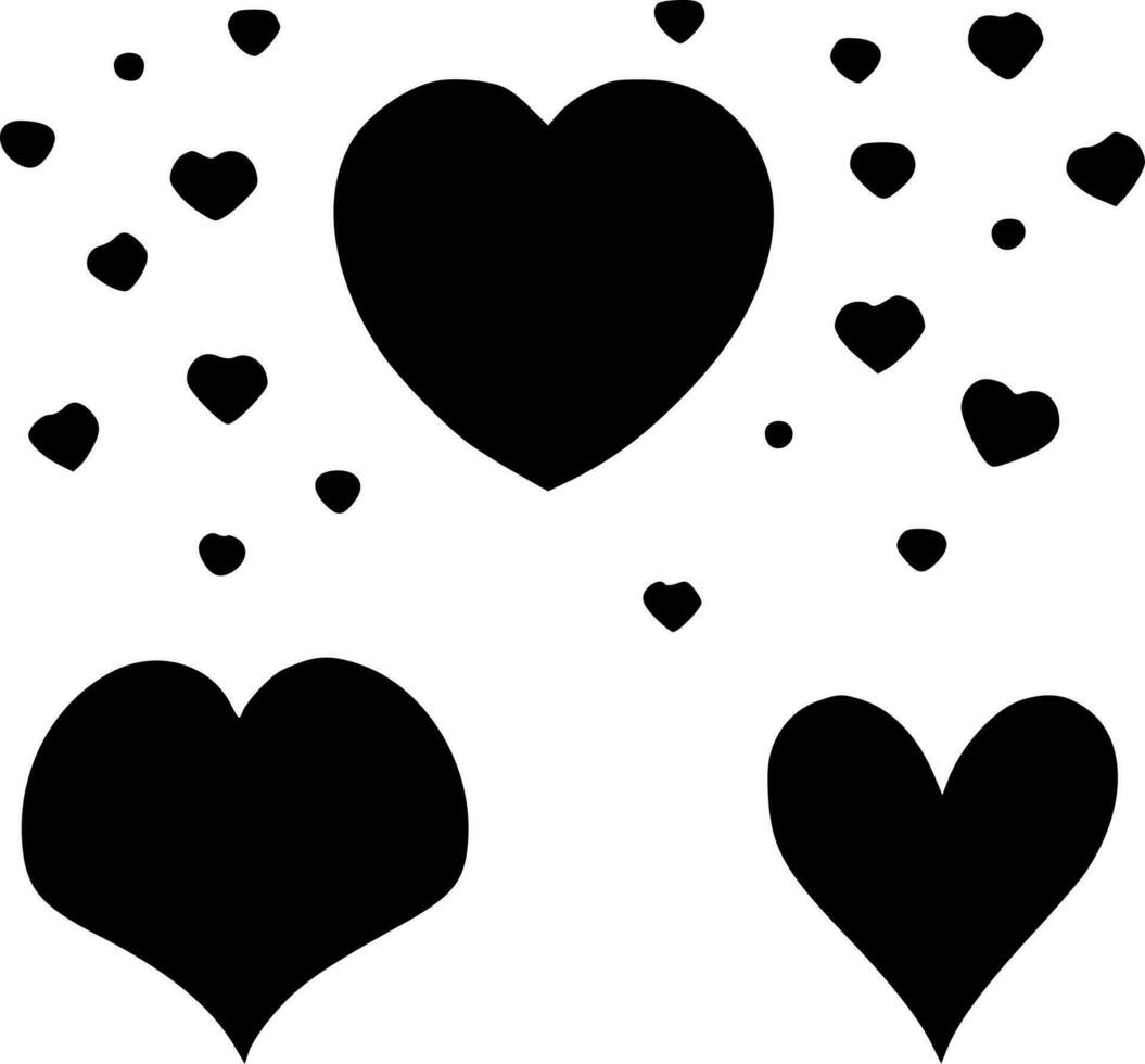 corazones - minimalista y plano logo - vector ilustración