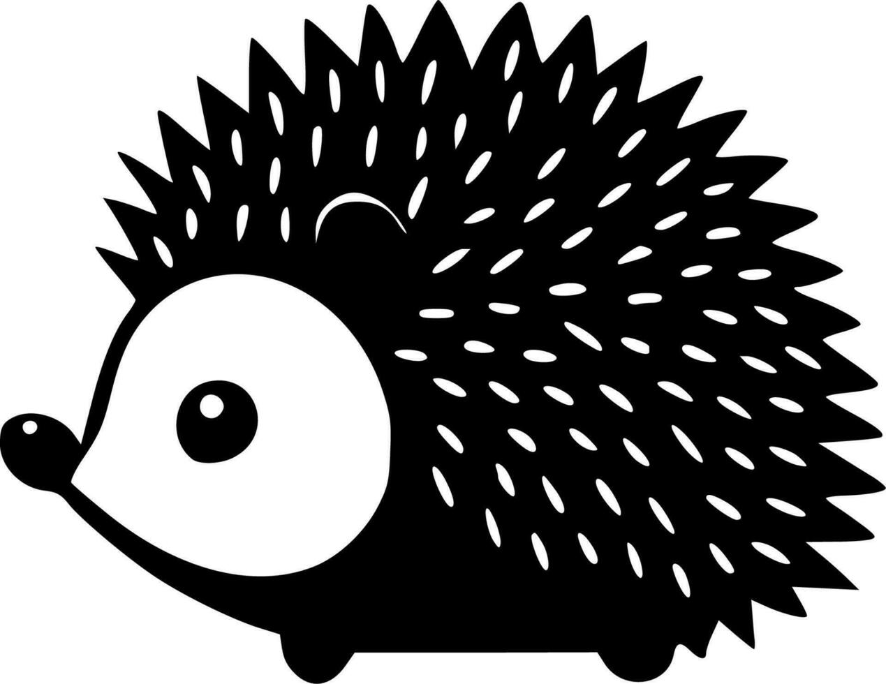 Hedgehog, Minimalist and Simple Silhouette - Vector illustration