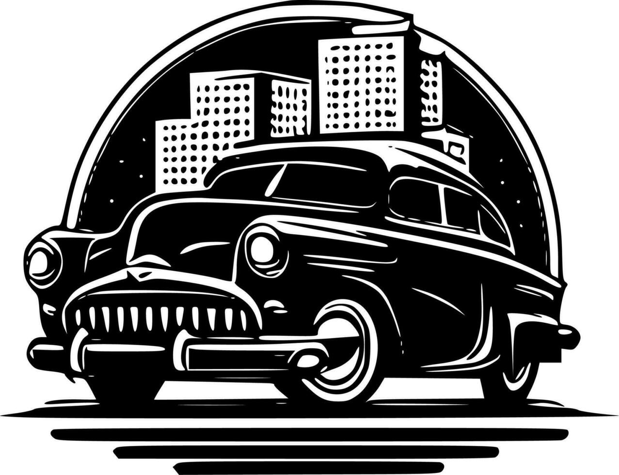 Vintage - Black and White Isolated Icon - Vector illustration