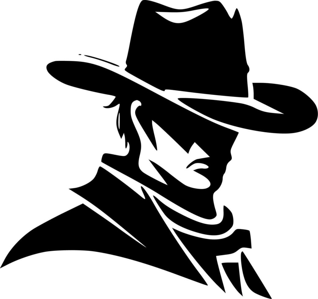 Cowboy, Minimalist and Simple Silhouette - Vector illustration