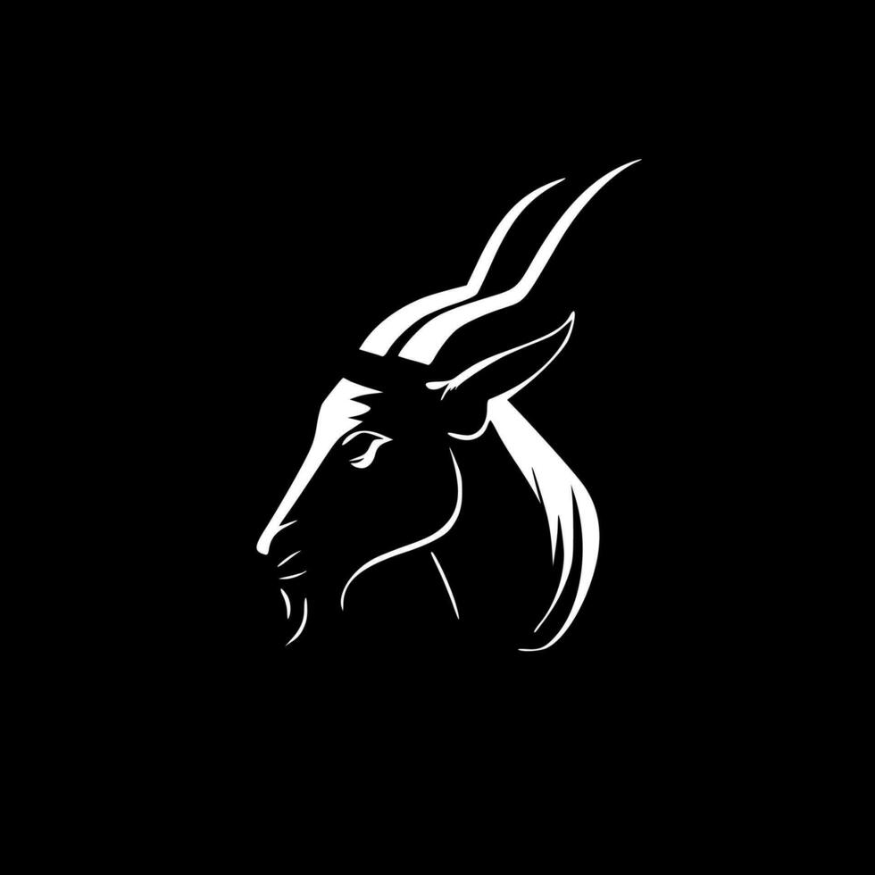 Goat, Black and White Vector illustration