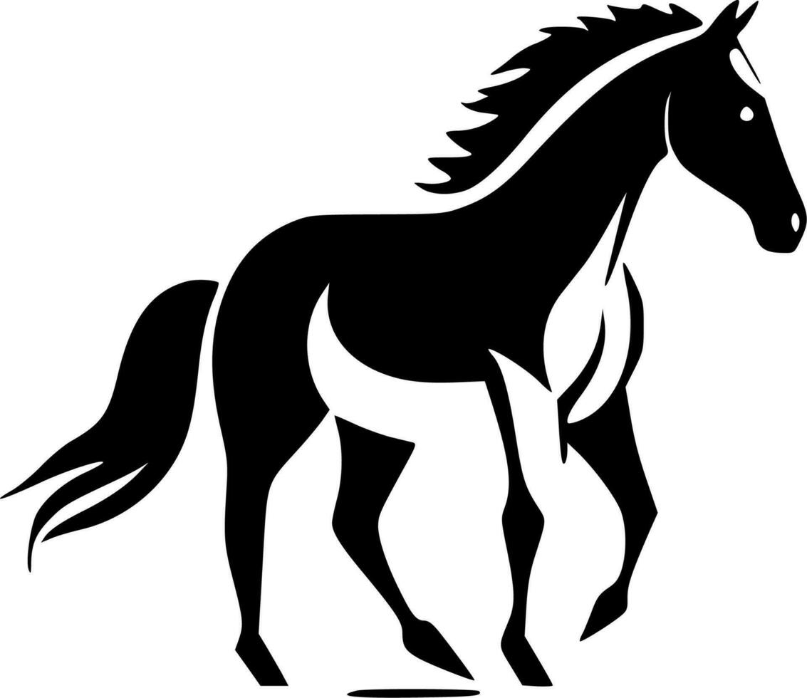 caballo - minimalista y plano logo - vector ilustración